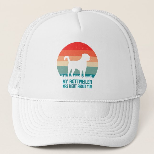 Casquette Mon Rottweiler A Raison De Vous Chien Retro (Devant)