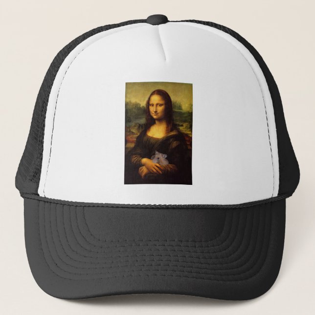 Casquette Mona Lisa Avec Hamster (Devant)