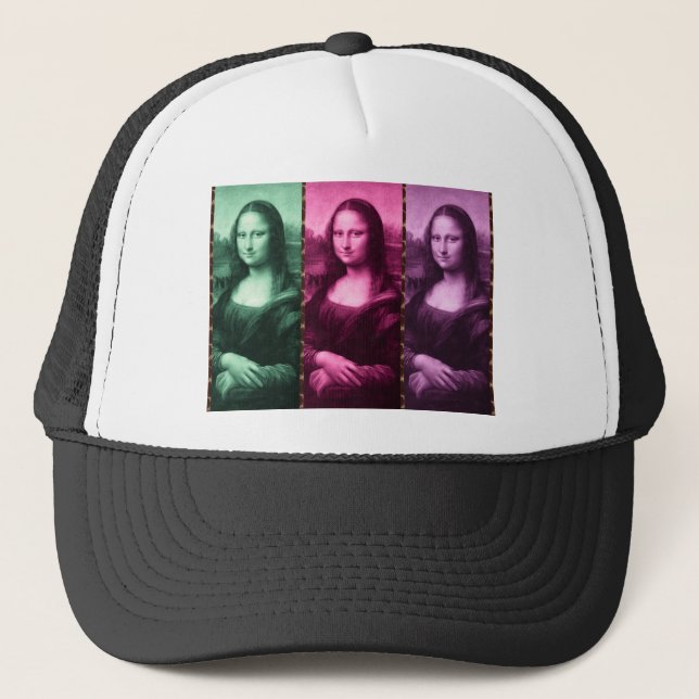 Casquette Mona Lisa Poster de animal rose rose violet (Devant)