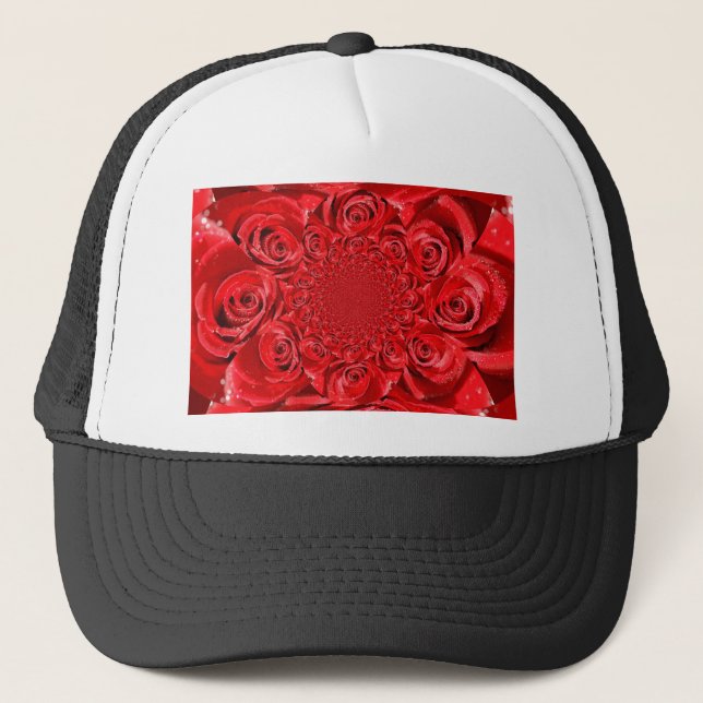 Casquette Monde de couleur rose : Imaginaire floral (Devant)