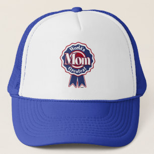 Casquette Monde Meilleure Maman Bleu Ruban