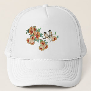 Casquette Monnaie vintage de pêche aux oiseaux amoureux en f