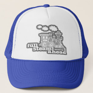 casquette mono de train de fou de "pleine vapeur