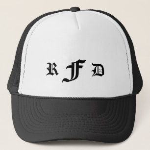 Casquette Monogramme 3 Initiales Typographie gothique Blackl
