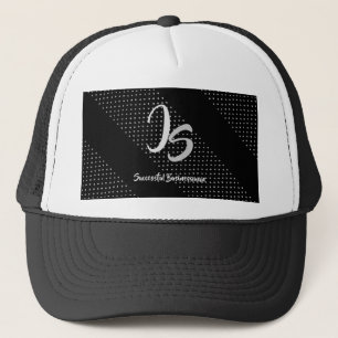 Casquette Monogramme argent élégant pour homme d'affaires pr