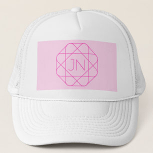 Casquette Monogramme cool, Style de logo de hanche Rose &