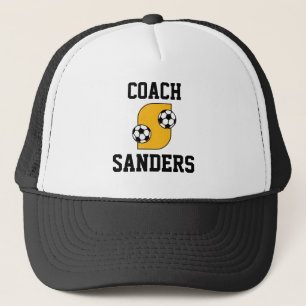 Casquette Monogramme de la lettre S en or du football