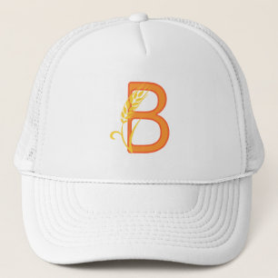 Casquette monogramme floral B lettre majuscule