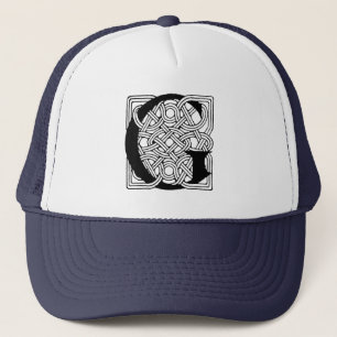 Casquette Monogramme lettre G Impression vintage nœud celtiq
