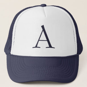 Casquette Monogramme moderne élégant bleu clair initial
