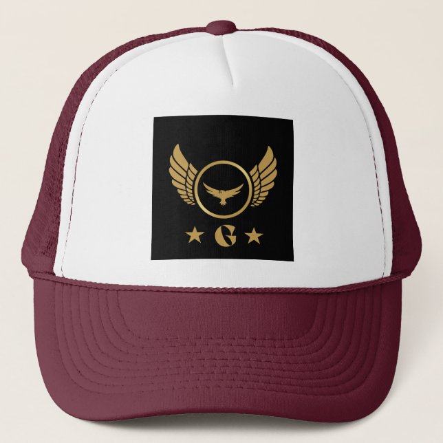Casquette Monogramme personnalisé 'G' Lettre initiale imprim (Devant)