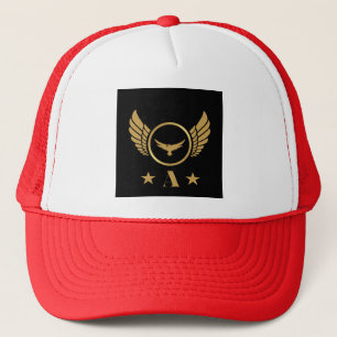 Casquette Monogramme personnalisé lettre A avec aigle élégan