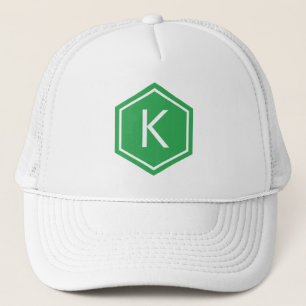 Casquette Monogramme vert moderne