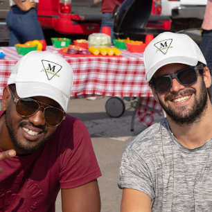 Casquette Monogramme vert personnalisé/Nom Club de golf uniq