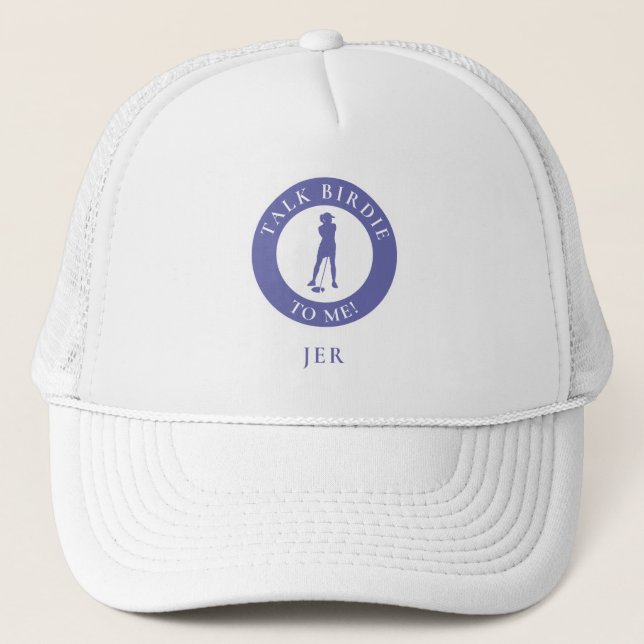 Casquette Monogrammed Golf Funny Golfer Birdie Saying Custom (Devant)