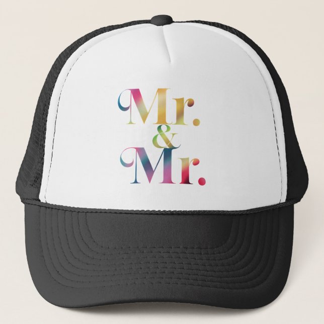 Casquette Monsieur & Monsieur Gay Enterrement de vie de garç (Devant)