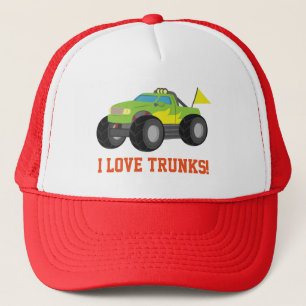 Casquette Monster Truck Racing Green pour les garçons coureu
