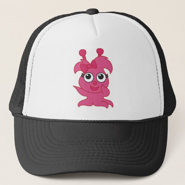 Casquette Monstre Girly rose (Devant)