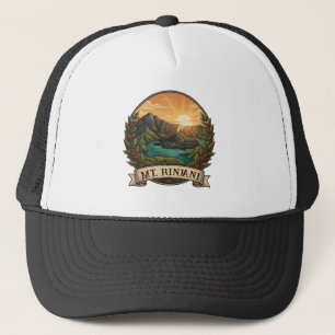 Casquette Mont Rinjani vintage Indonésie Volcan Rétro