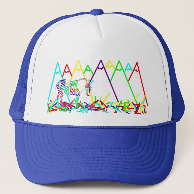 Casquette montagnes ou crayons (Devant)
