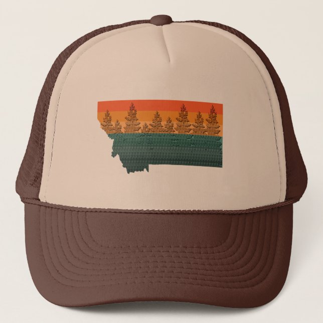 Casquette Montana State Tree Silhouette (Devant)