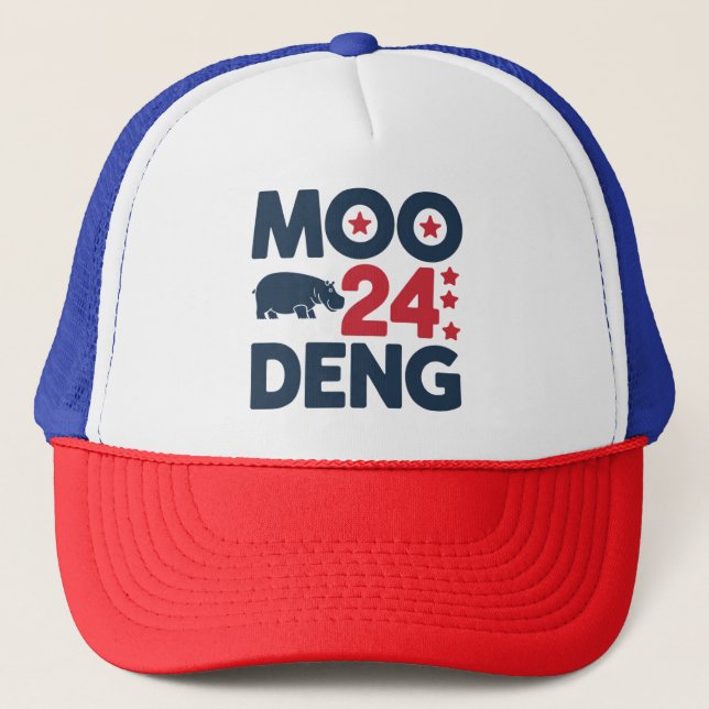 Casquette Moo Deng 2024 Moo Deng Moo Deng Bébé Hippopotame M (Devant)