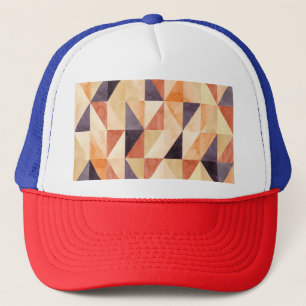 Casquette Mosaïque triangulaire Aquarelle Motif terrestre