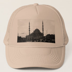 Casquette Mosquée Yeni Camii à Istanbul en Turquie vintage