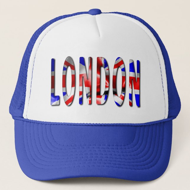 Casquette Mot De Londres Avec Trucker À Drapeau (Devant)