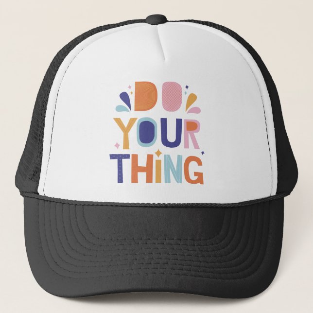 Casquette mot de motivation (Devant)