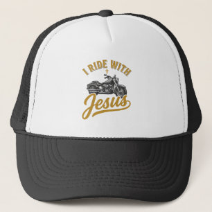 Casquette Motard Chrétien Je Roule Avec Jésus Vintage Moto