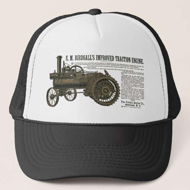 Casquette Moteur de traction à vapeur Birdsall 1889 Tracteur (Devant)