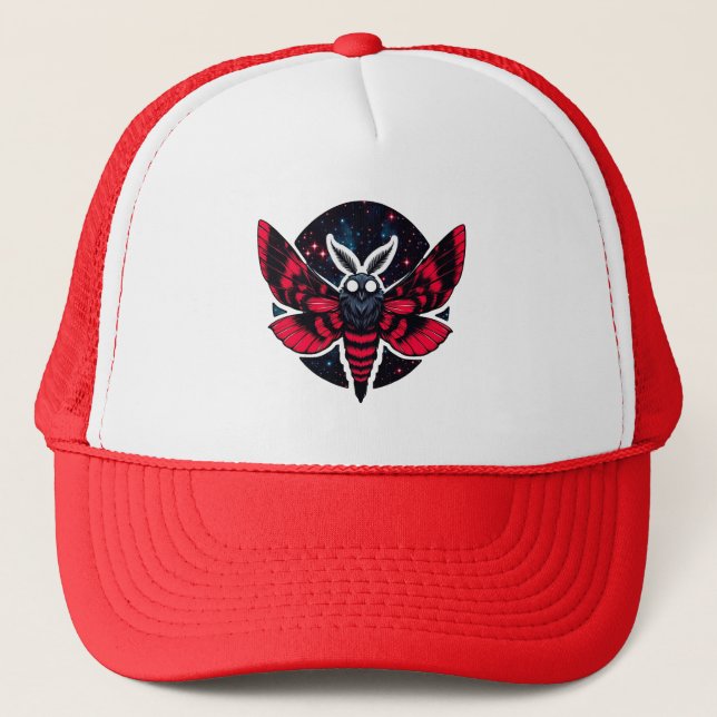 Casquette Moth cosmique - Art Folklore Mothman (Devant)
