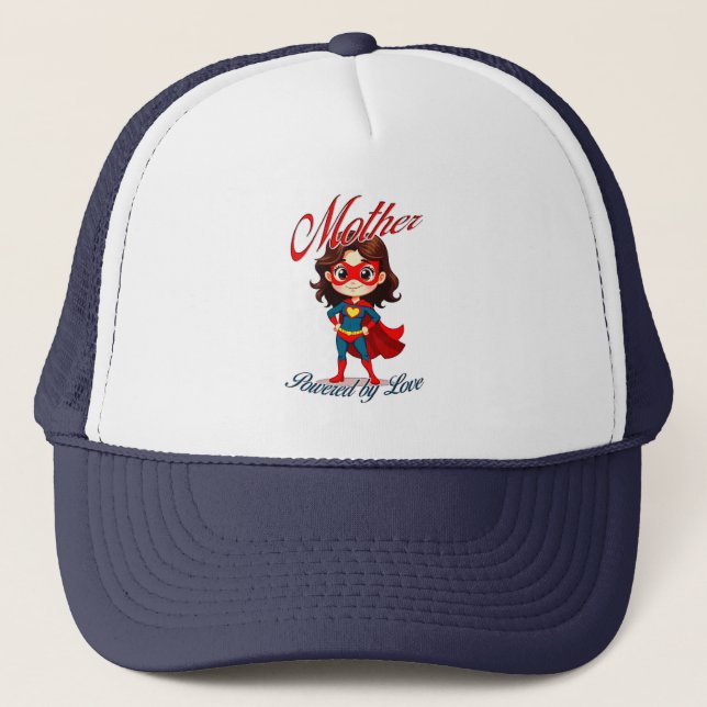 Casquette Mother Powered by Love – Supermom Art (Devant)