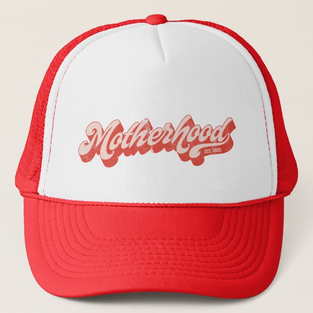 Casquette Motherhood Retro Funny Maman Fête des mères de mam (Devant)