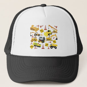 Casquette Motif de camions de construction