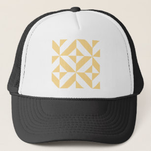 Casquette Motif de cube géométrique Pale Melon
