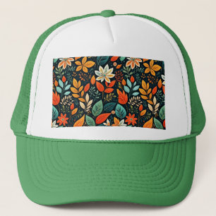 Casquette Motif de fleurs exotiques florales