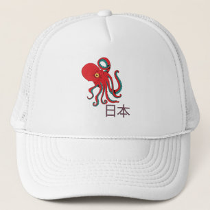 Casquette Motif de pieuvre japonaise