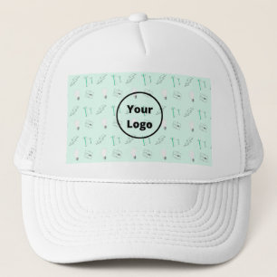 Casquette motif d'entreprise électrique turquoise