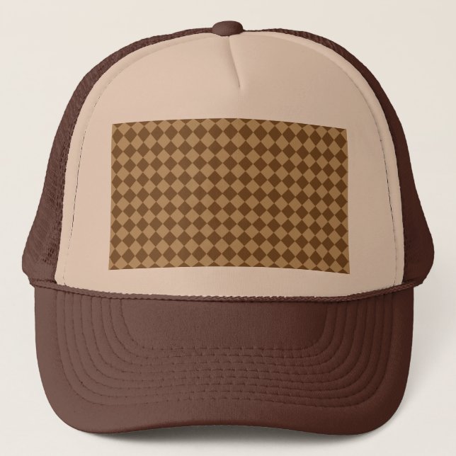 Casquette Motif diamant combiné Brown par STaylor (Devant)