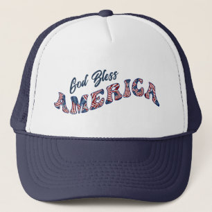 Casquette Motif du drapeau de Dieu béni l'Amérique