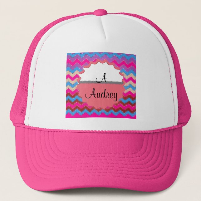 Casquette Motif Fête de Bureau Paix Chevrons Monogrammés (Devant)