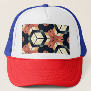 Casquette Motif géométrique Carré Hexagon coloré
