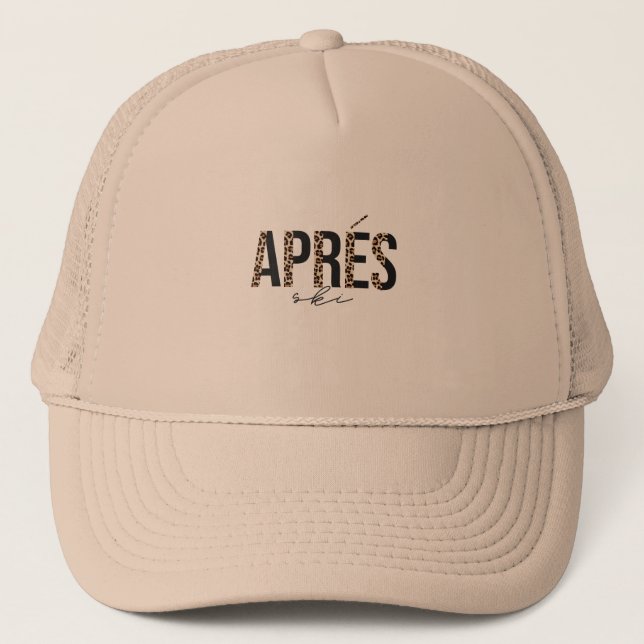 Casquette Motif imprimé léopard Après Ski (Devant)