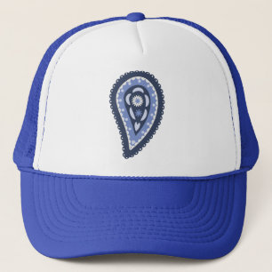 Casquette Motif Paisley Bleu