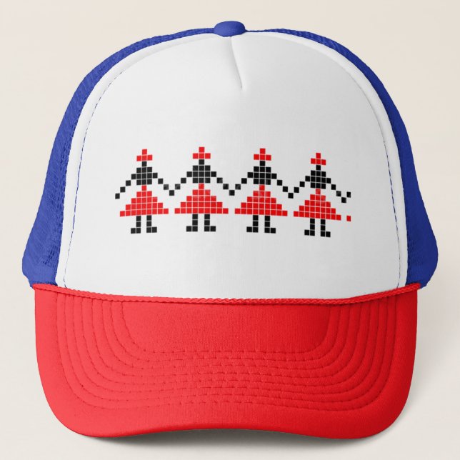 Casquette Motif traditionnel, Motif traditionnel roumain T-S (Devant)