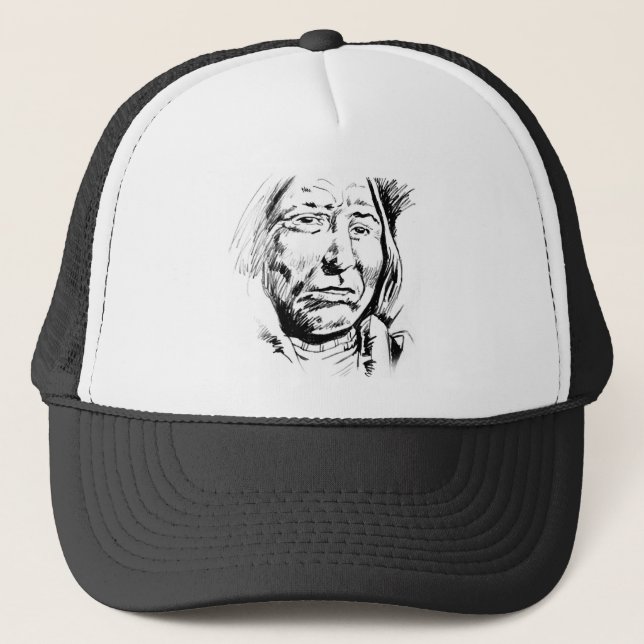 Casquette Motivation du croquis en chef indien (Devant)