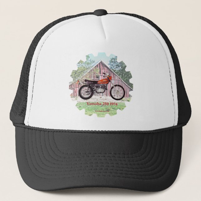 Casquette Moto Yamaha 250 de 1974 classiques (Devant)