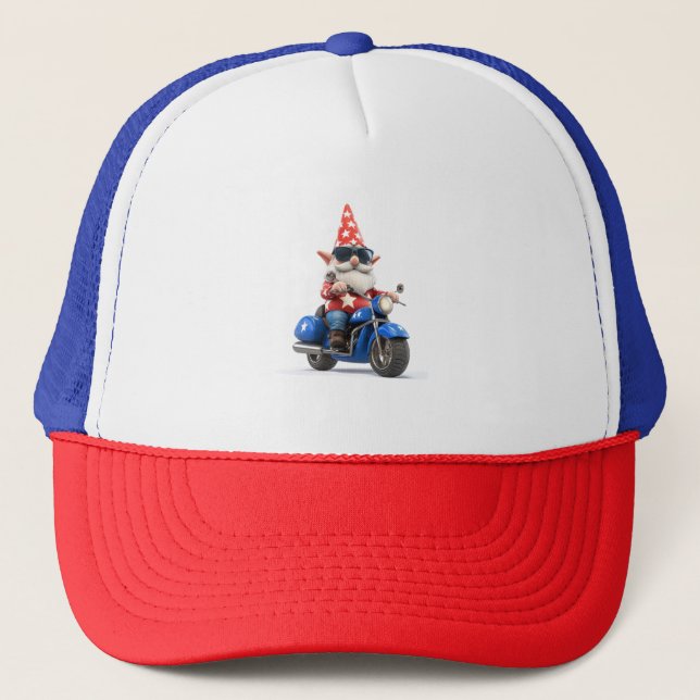 Casquette Motocyclette américaine Gnome (Devant)